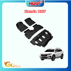Thảm lót sàn ô tô Honda BR-V 2023 3D nhựa TPE cao cấp – Hút định hình