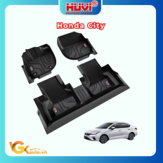 Thảm lót sàn ô tô Honda City 2021-2024 tràn viền bậc cửa Huvi